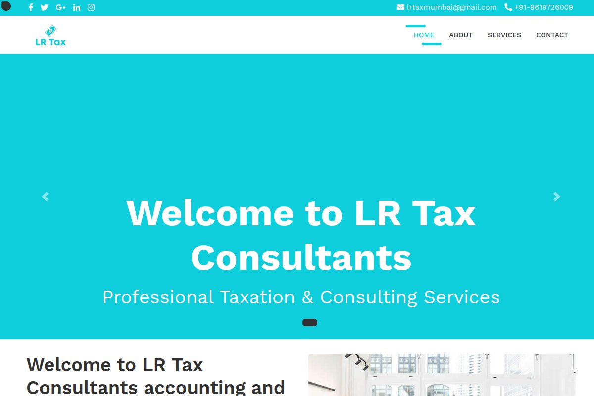 LR Tax Consultants website screenshot